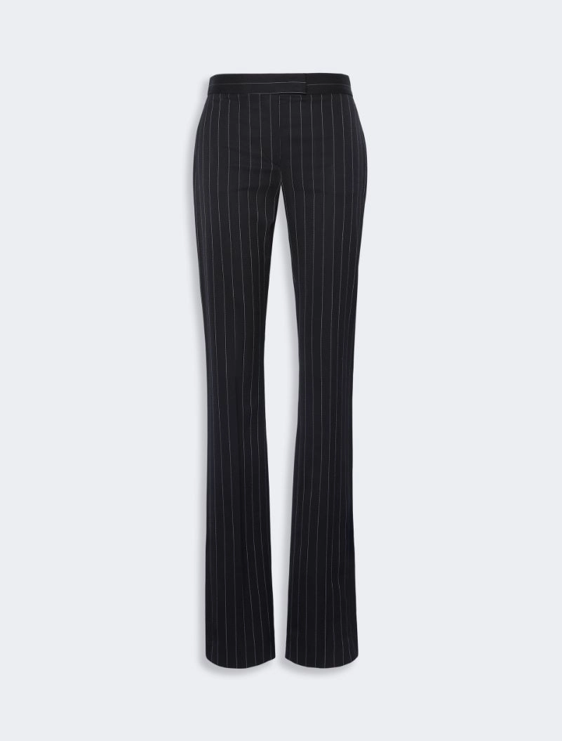 Stretch wool slim flared trousers - BLACK - Sportmax - 4