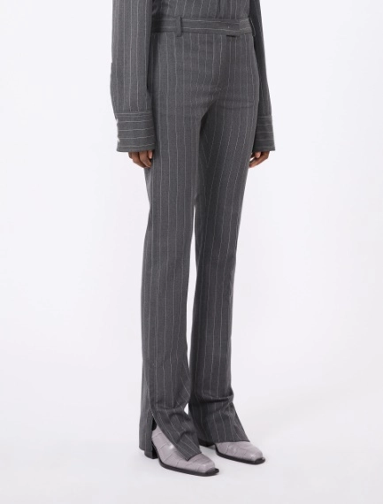 Stretch wool slim flared trousers - MEDIUM GREY - Sportmax - 2