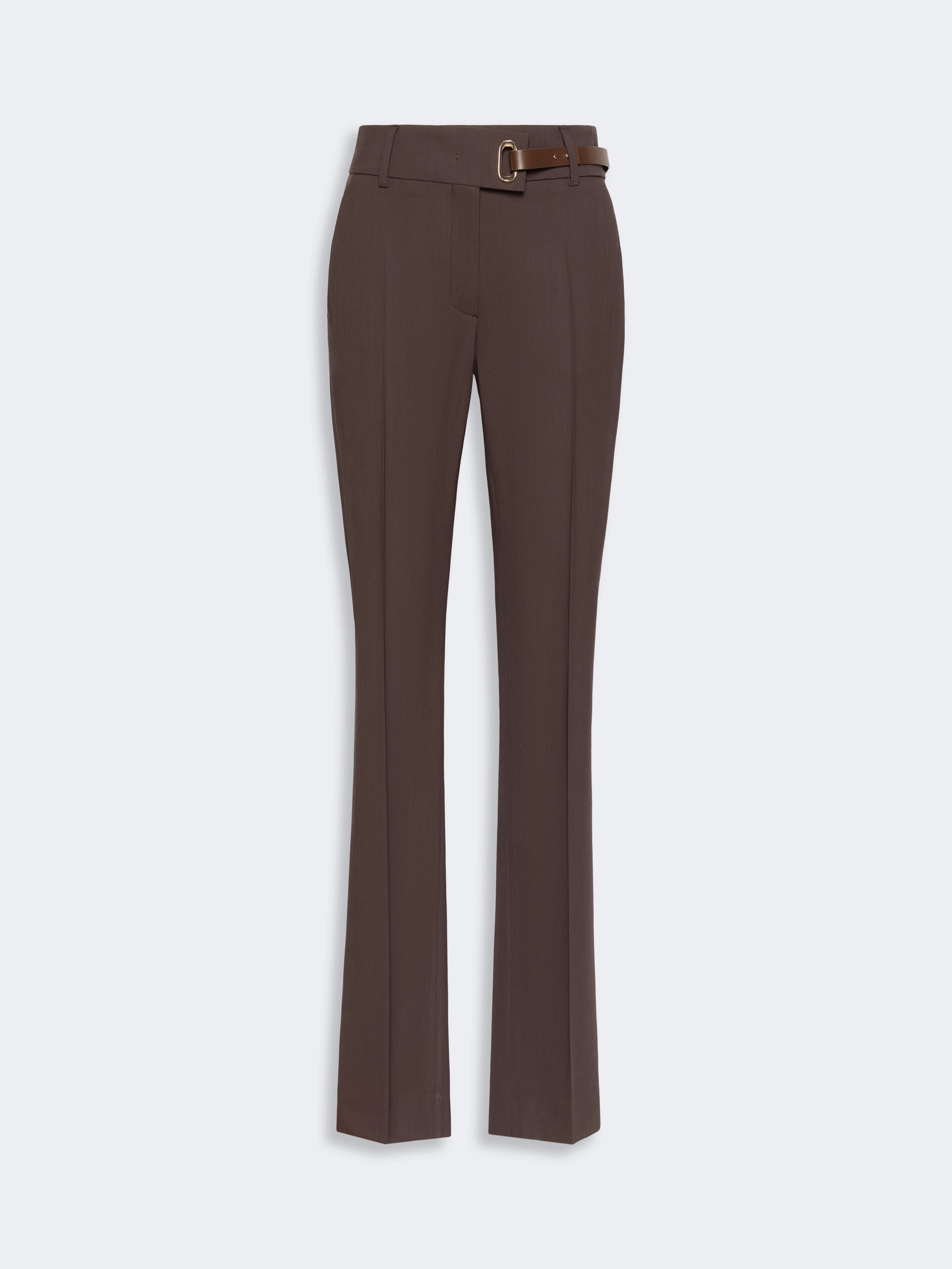 Slim-fit stretch viscose trousers - CHOCOLATE - Sportmax - 5