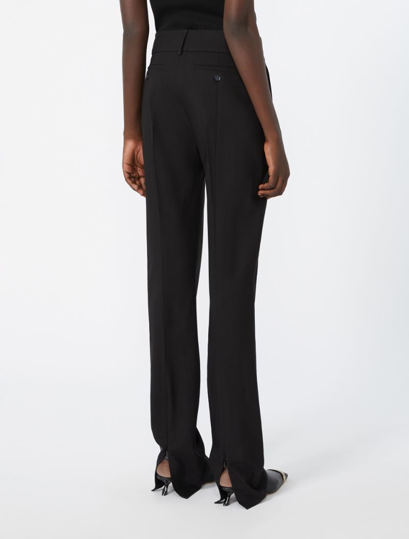 Pantalon slim en viscose stretch - NOIR - Sportmax - 3