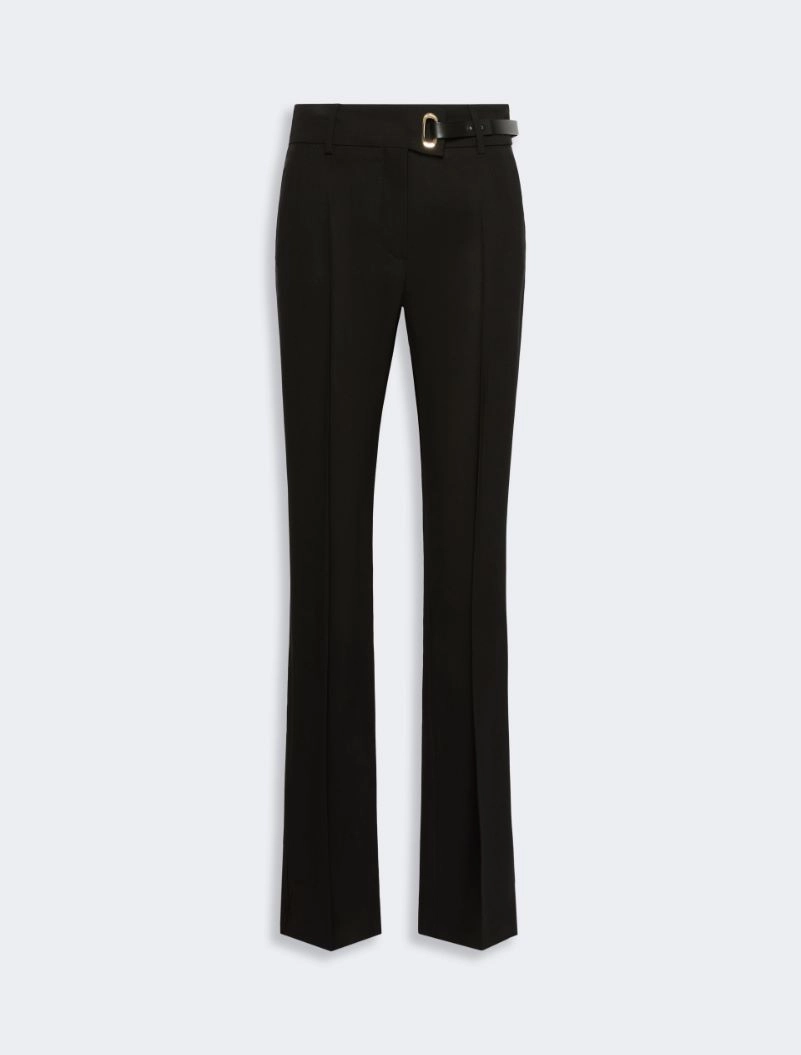 Slim-fit stretch viscose trousers - BLACK - Sportmax - 6