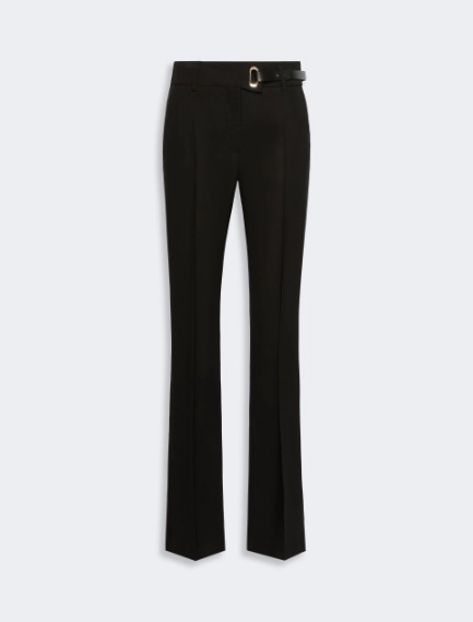 Slim-fit stretch viscose trousers - BLACK - Sportmax - 6
