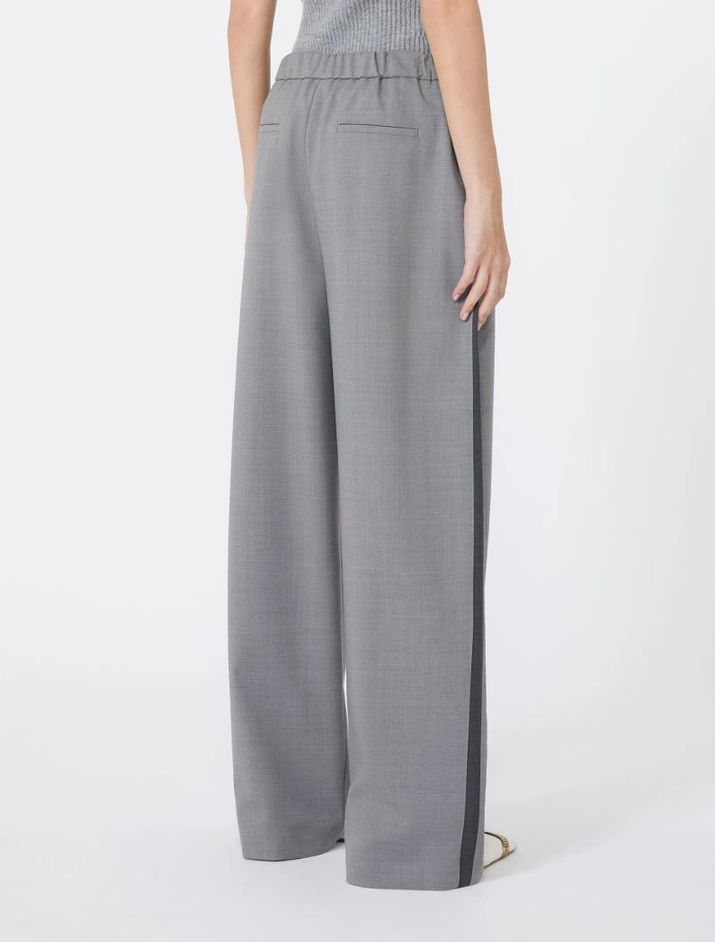 Low-rise stretch wool joggers - MEDIUM GREY - Sportmax - 3