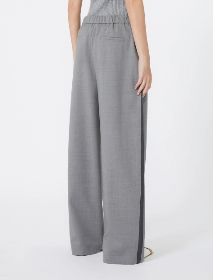 Low-rise stretch wool joggers - MEDIUM GREY - Sportmax - 3