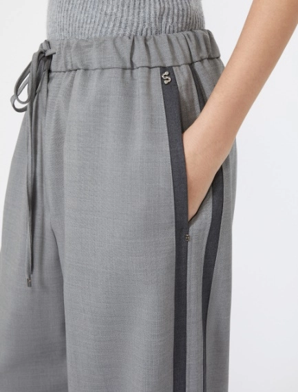 Low-rise stretch wool joggers - MEDIUM GREY - Sportmax - 4