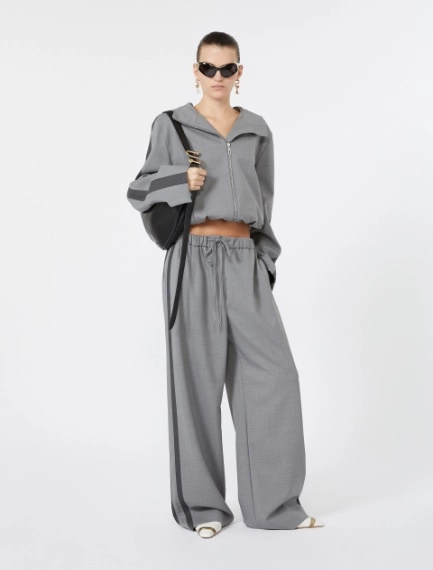 Low-rise stretch wool joggers - Sportmax