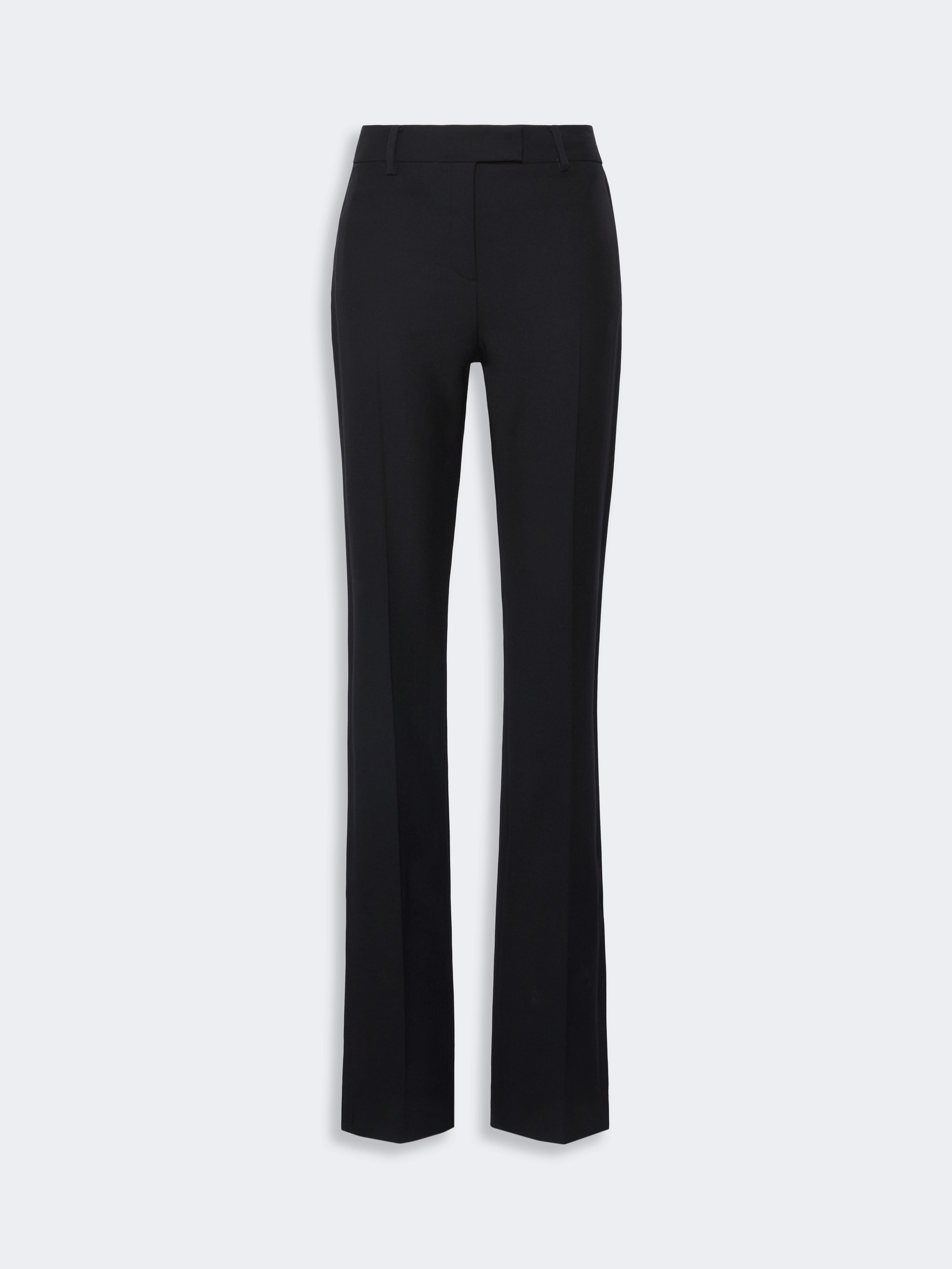 Double technical wool slim flared trousers - BLACK - Sportmax - 5