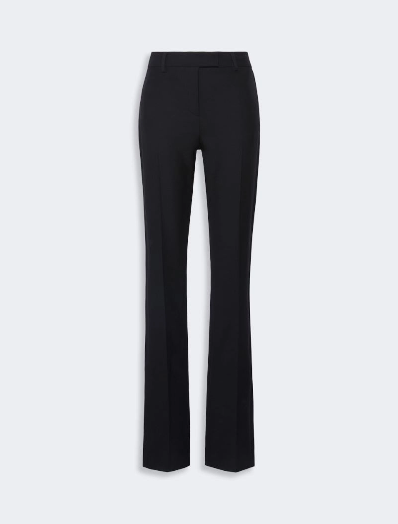 Double technical wool slim flared trousers - BLACK - Sportmax - 5