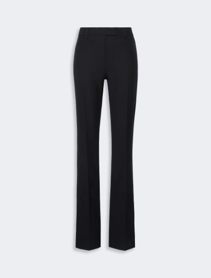 Double technical wool slim flared trousers - Sportmax