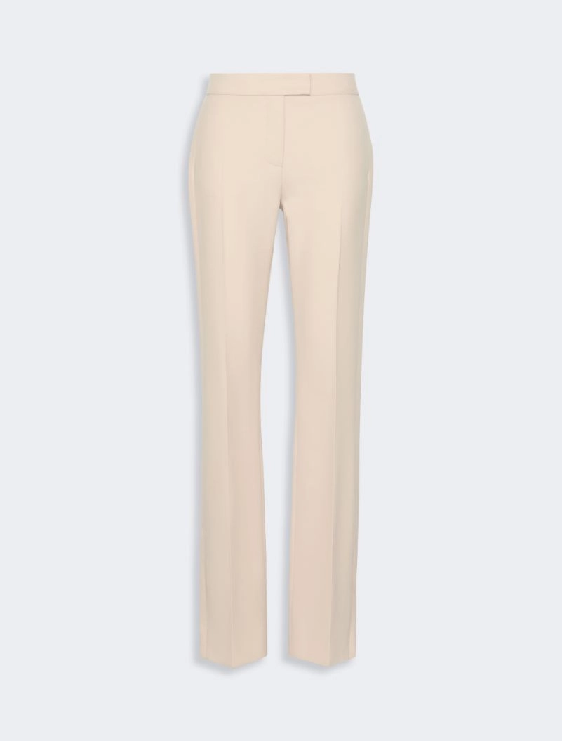 Double technical wool slim flared trousers - IVORY - Sportmax - 4