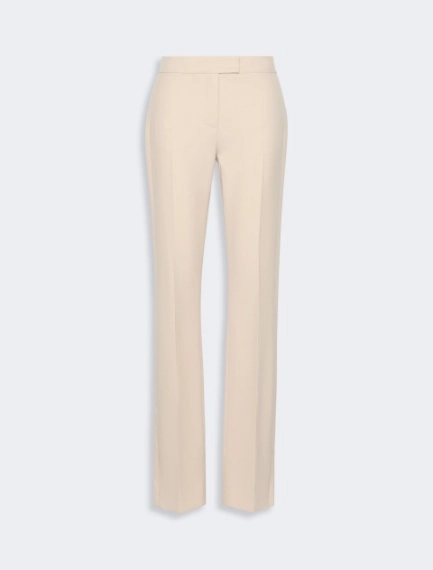 Double technical wool slim flared trousers - IVORY - Sportmax - 4
