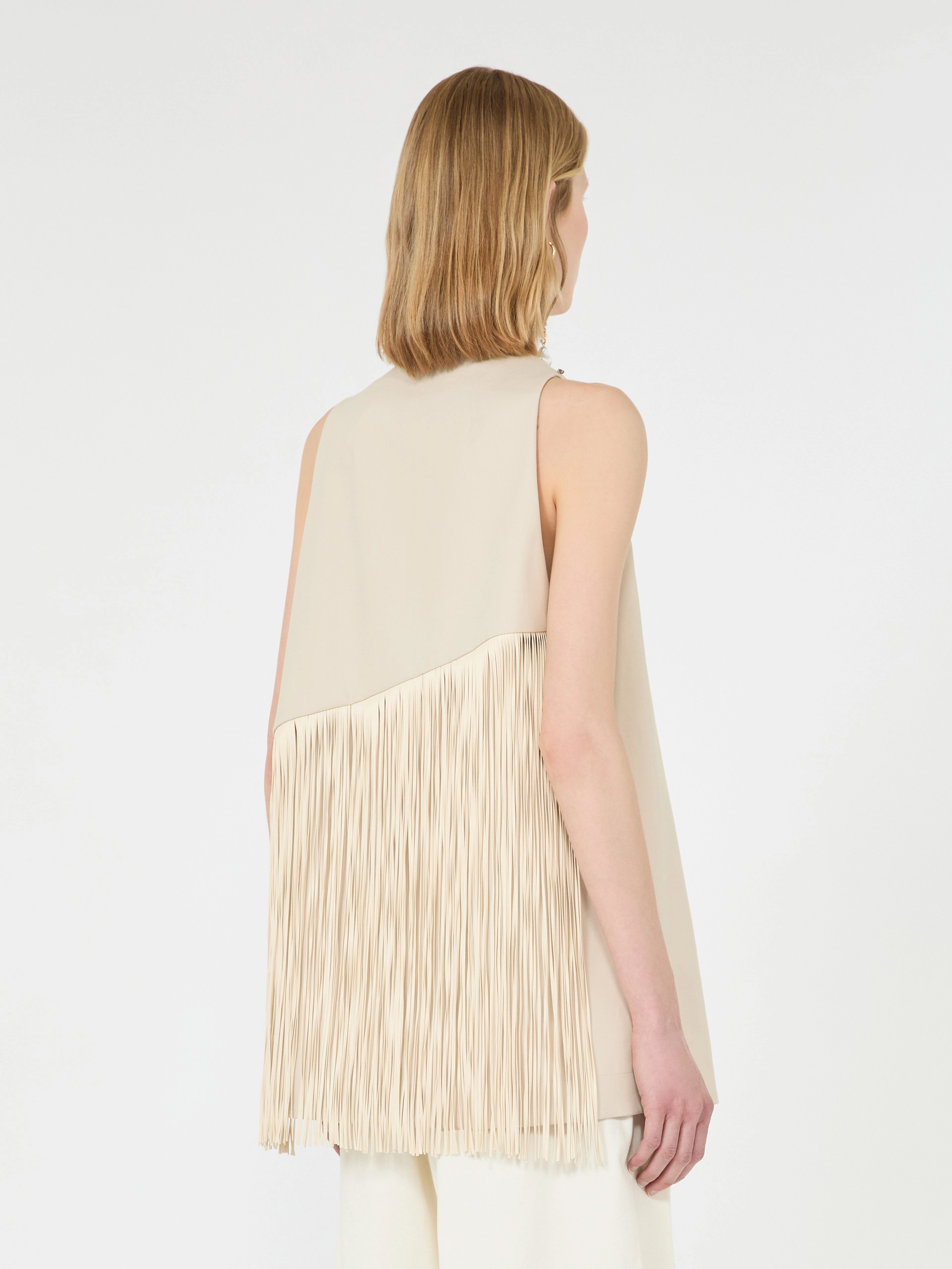 Fringed cotton top - MOSS GREEN - Sportmax - 3