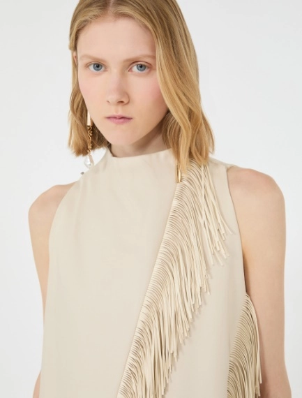 Fringed cotton top - MOSS GREEN - Sportmax - 5