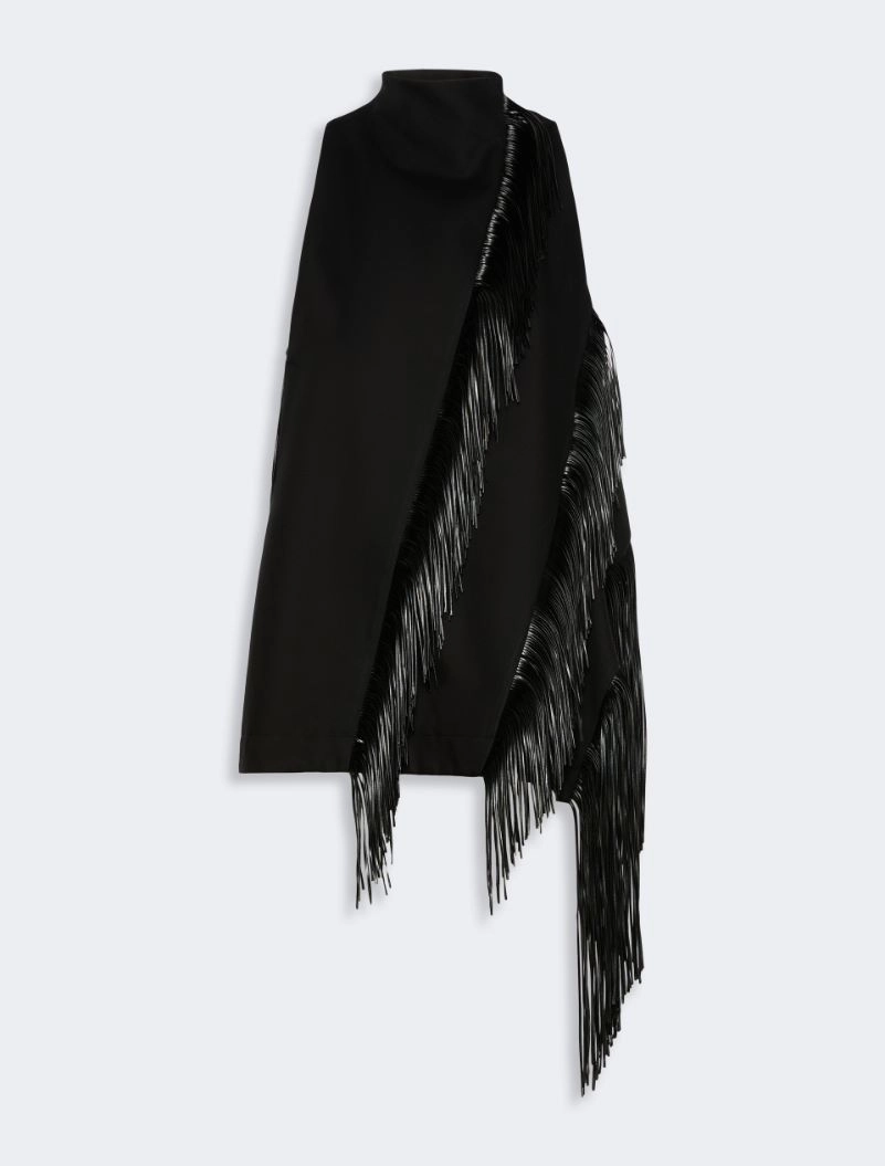 Fringed cotton top - BLACK - Sportmax - 6