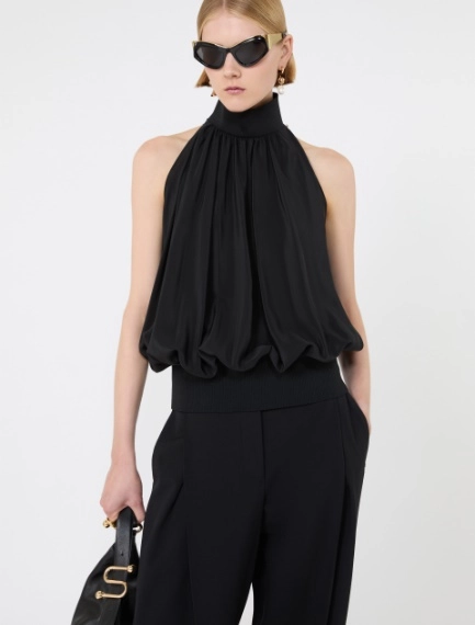 Sleeveless pure silk top - Sportmax