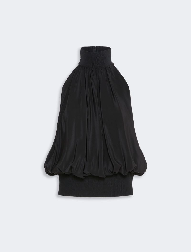 Sleeveless pure silk top - BLACK - Sportmax - 6