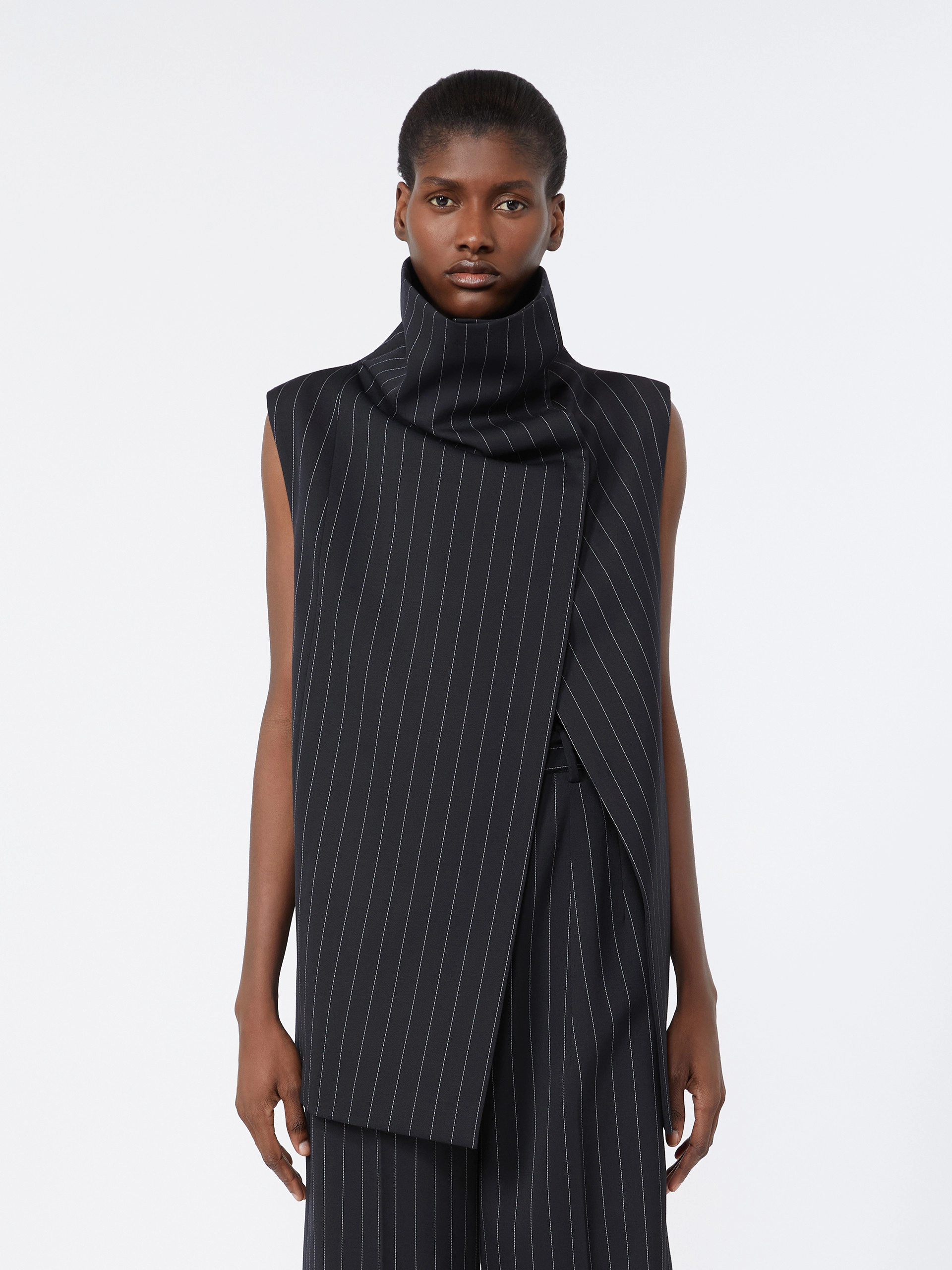 Sleeveless wool top - BLACK - Sportmax - 2