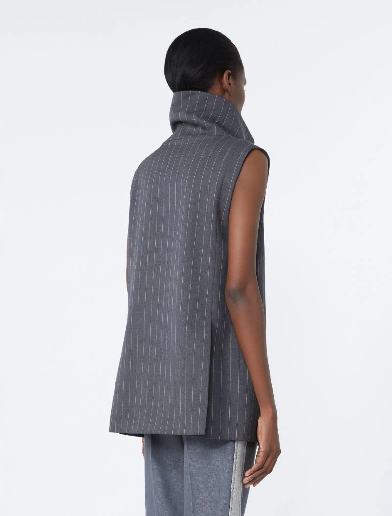Sleeveless wool top - MEDIUM GREY - Sportmax - 3