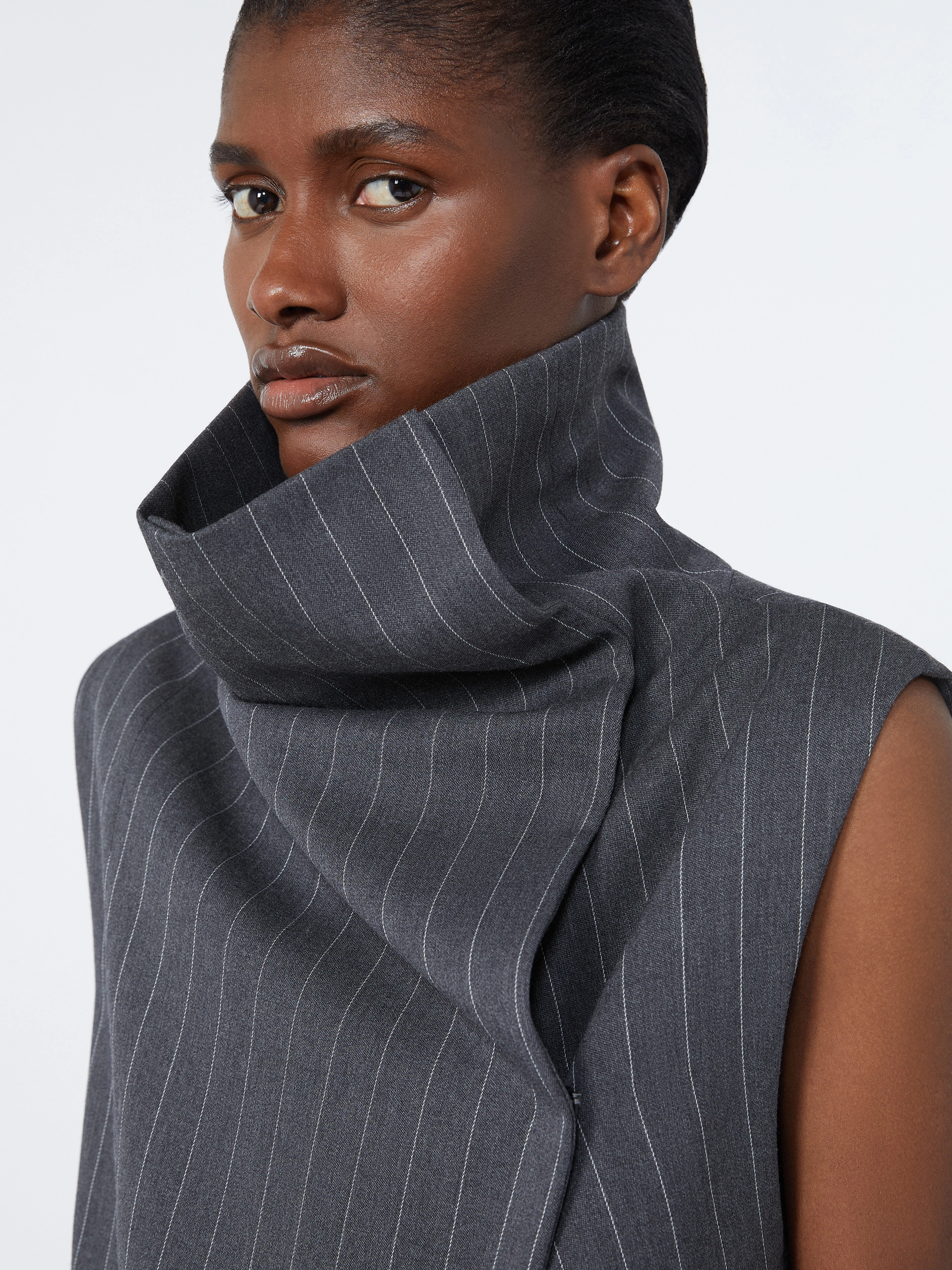 Sleeveless wool top - MEDIUM GREY - Sportmax - 5
