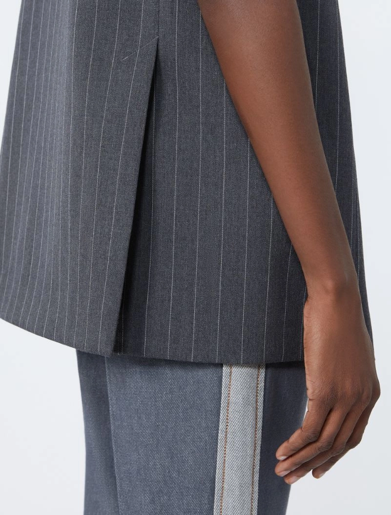 Sleeveless wool top - MEDIUM GREY - Sportmax - 6