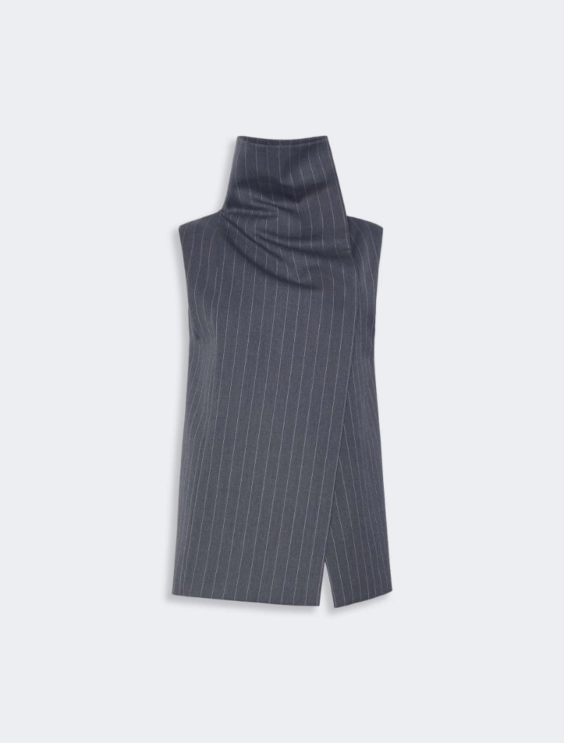 Sleeveless wool top - MEDIUM GREY - Sportmax - 7