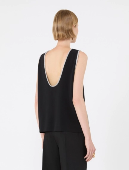 Sleeveless viscose top - BLACK - Sportmax - 3