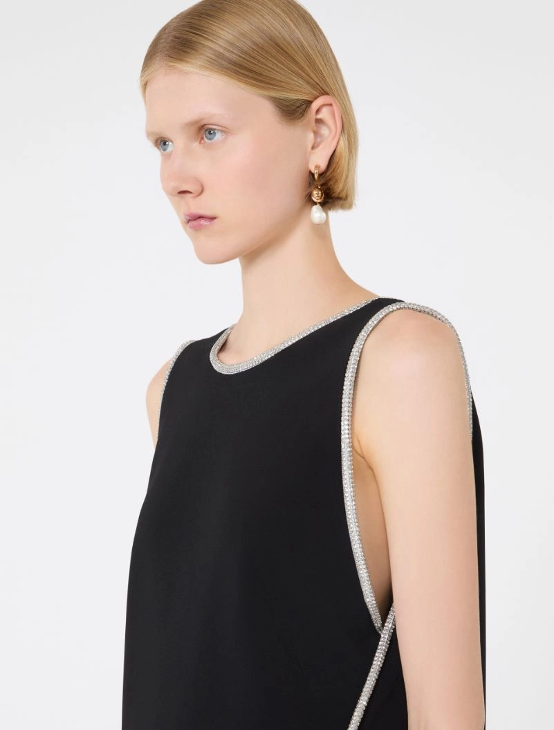 Sleeveless viscose top - BLACK - Sportmax - 5