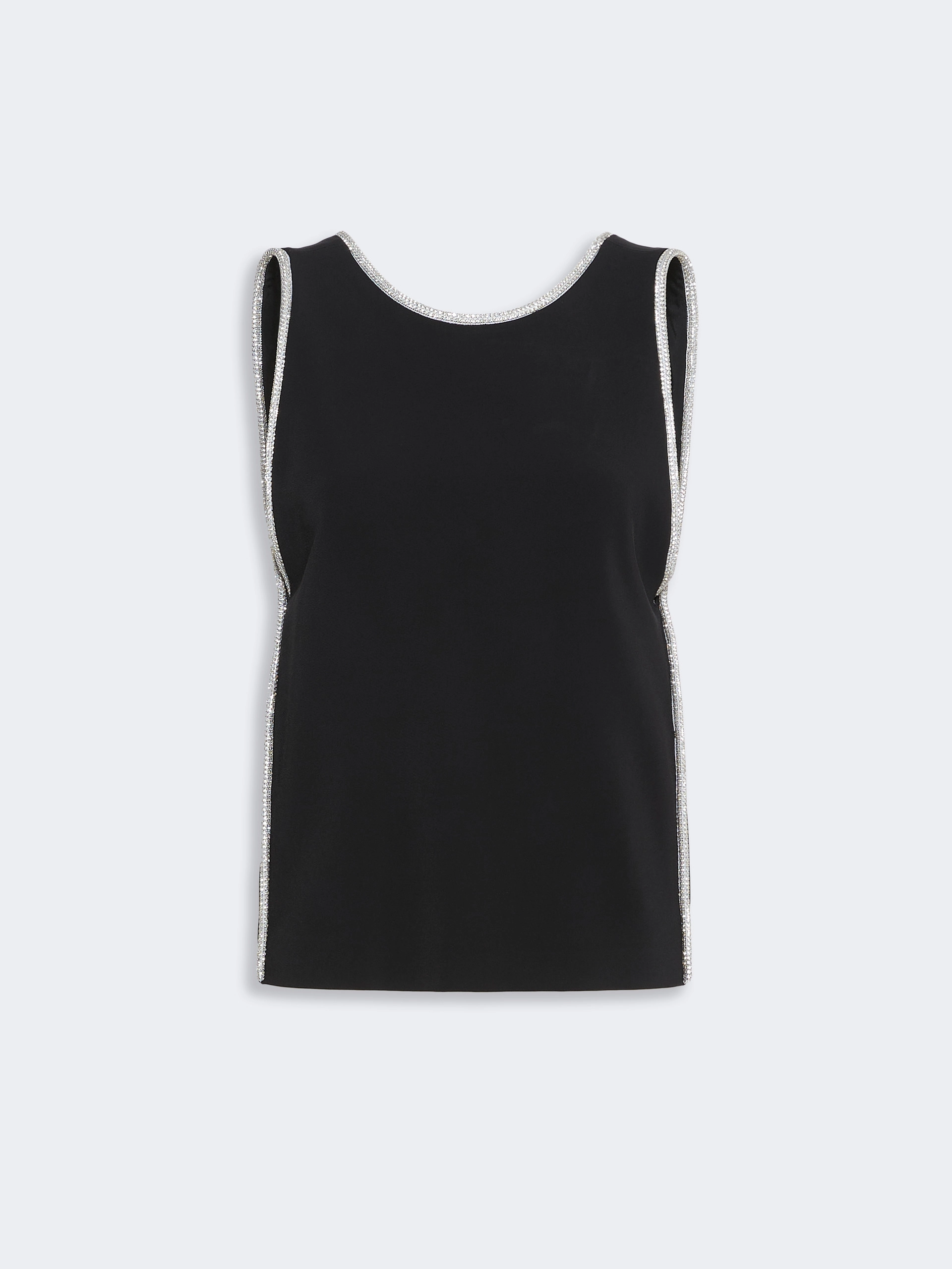 Sleeveless viscose top - BLACK - Sportmax - 7