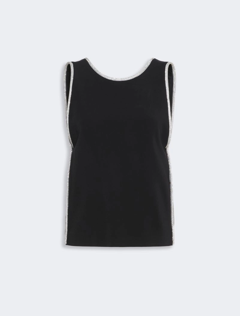 Sleeveless viscose top - BLACK - Sportmax - 7