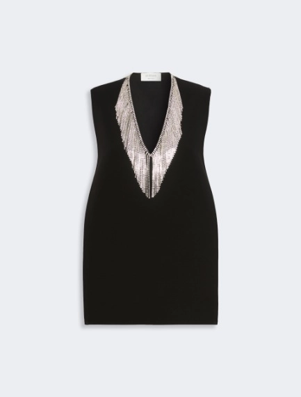 Rhinestone-detail sleeveless cady top - Sportmax