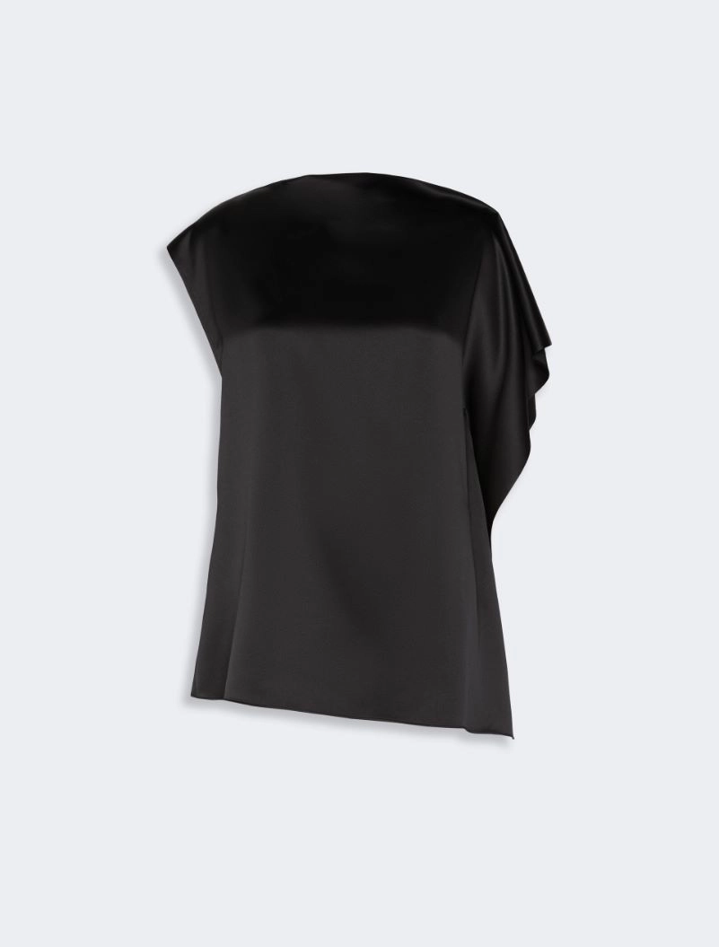 Top in seta con volant - NERO - Sportmax - 6