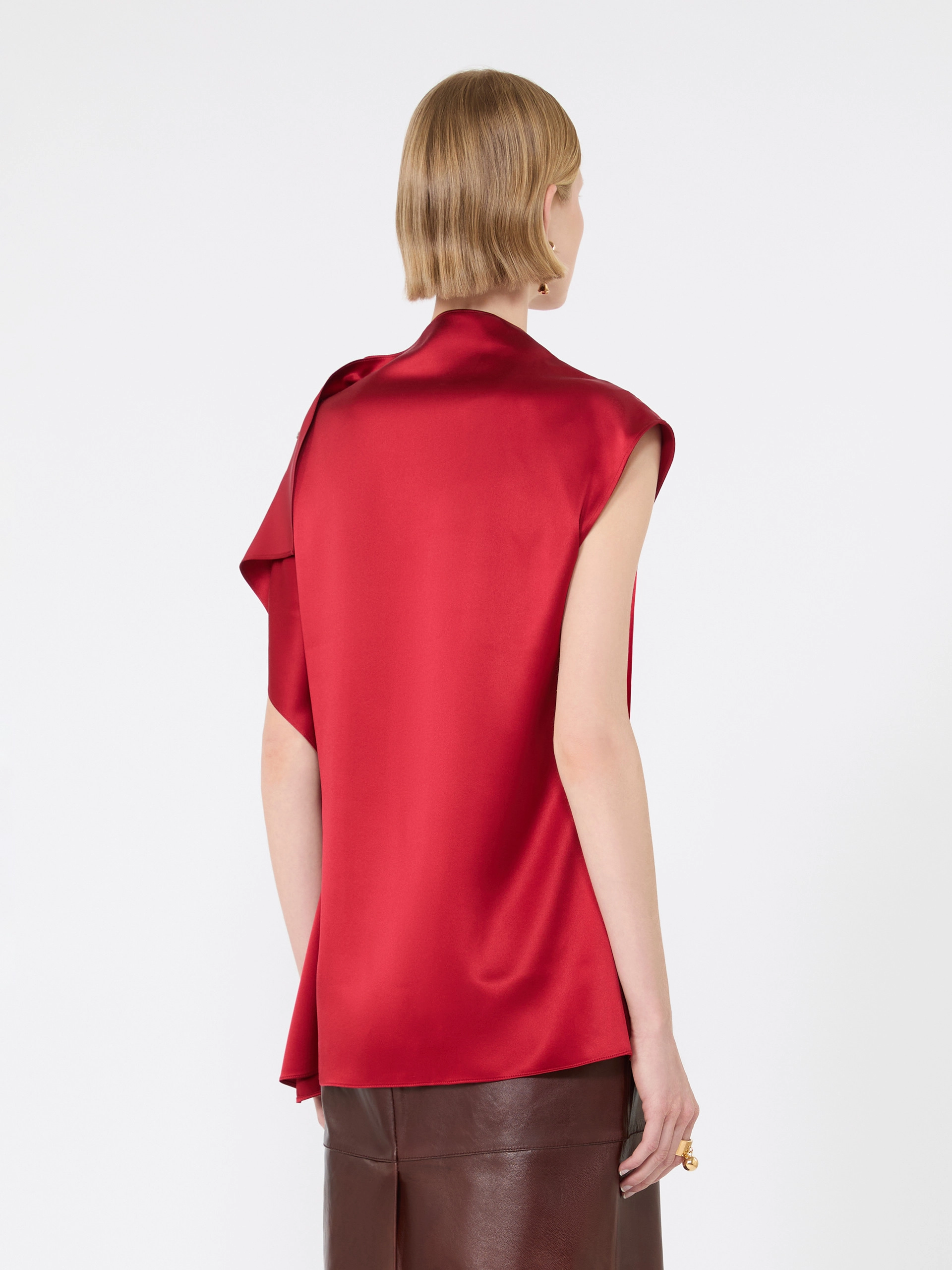 Silk top with ruffle detail - RUBY - Sportmax - 3