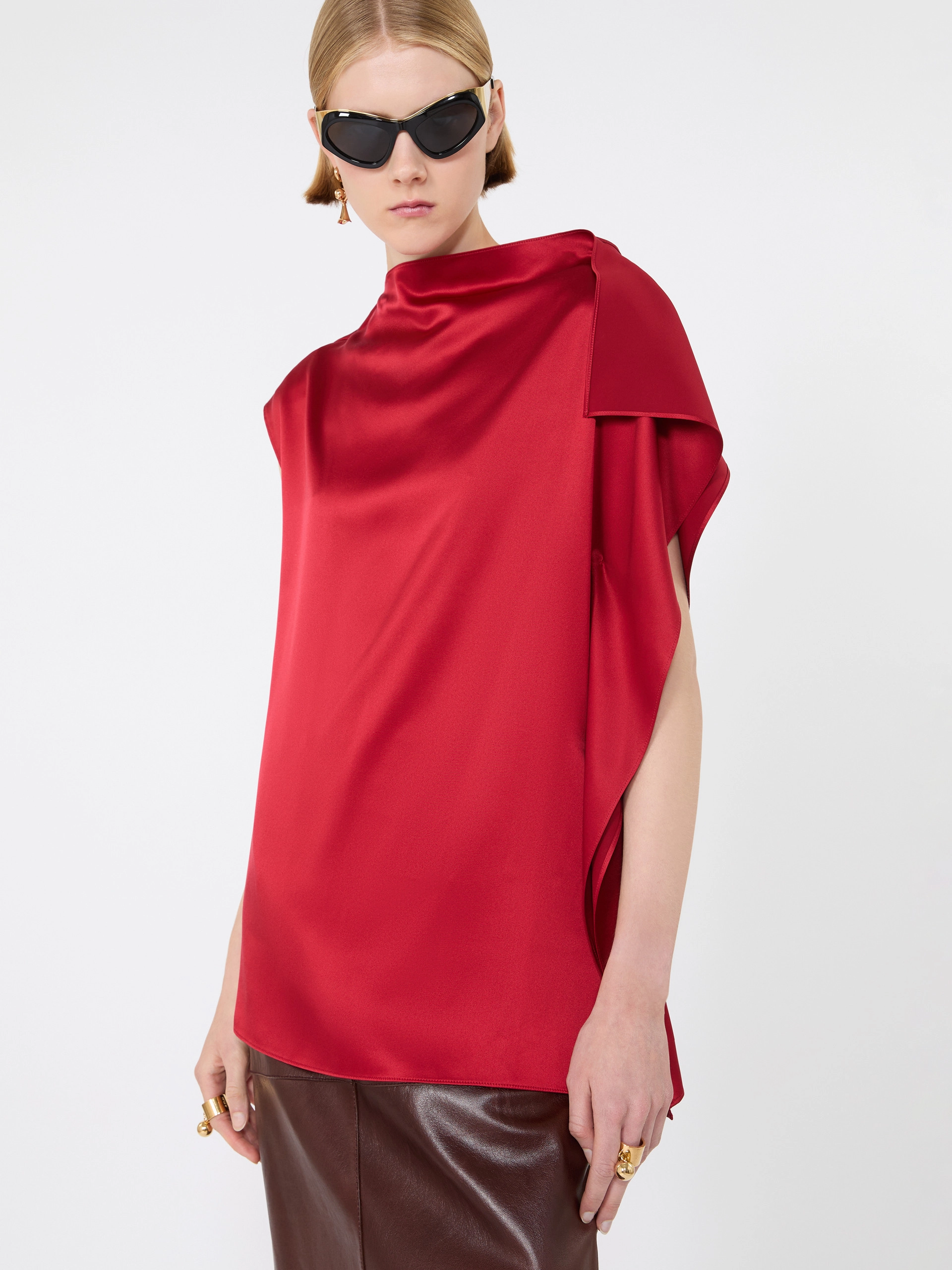Silk top with ruffle detail - RUBY - Sportmax - 4