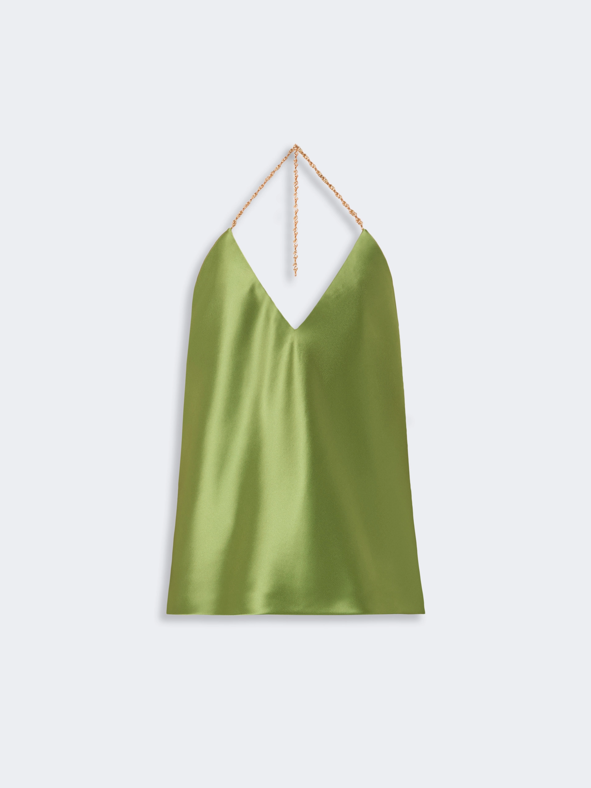 Straight-fit shiny satin top - PASTEL GREEN - Sportmax - 6