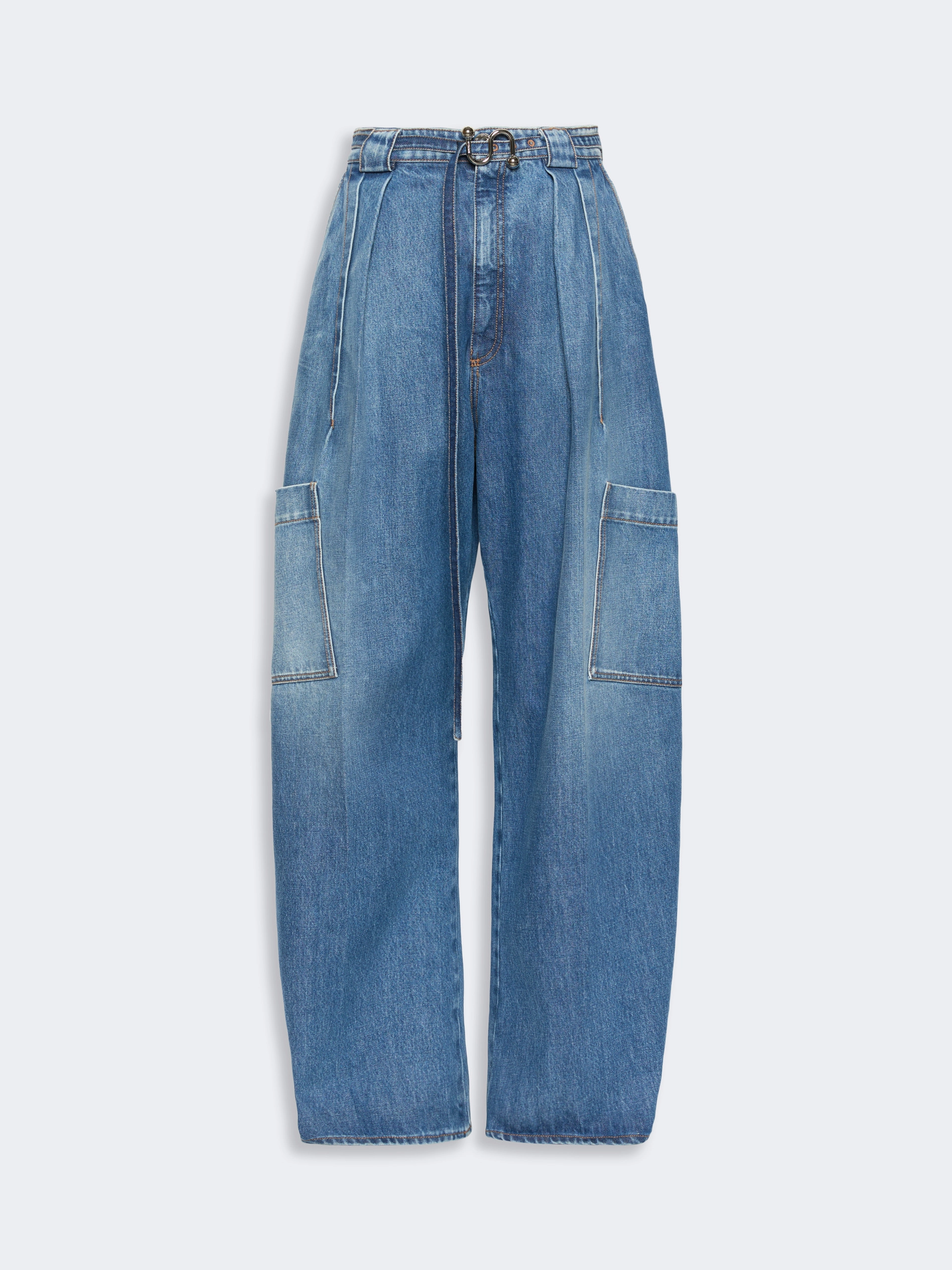Oversized denim cargo trousers - MIDNIGHTBLUE - Sportmax - 6