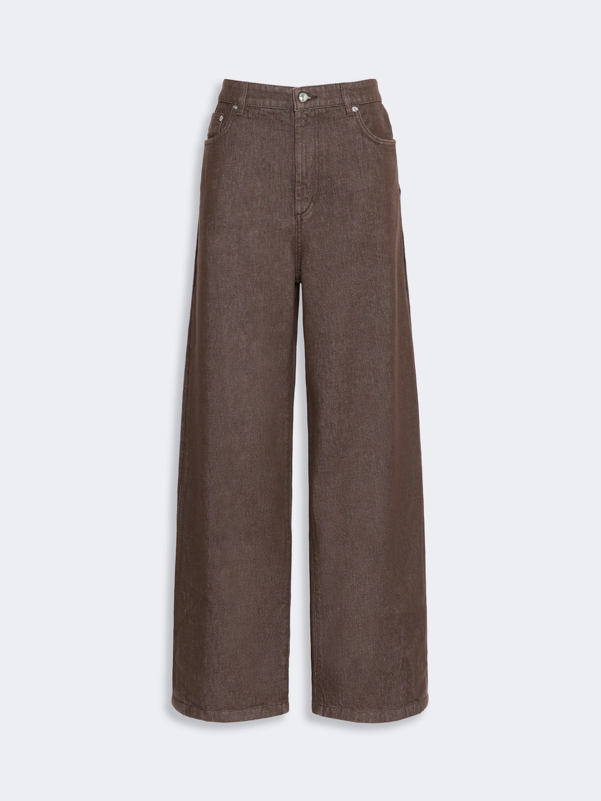 Wide, cotton jeans - DARK BROWN - Sportmax - 6