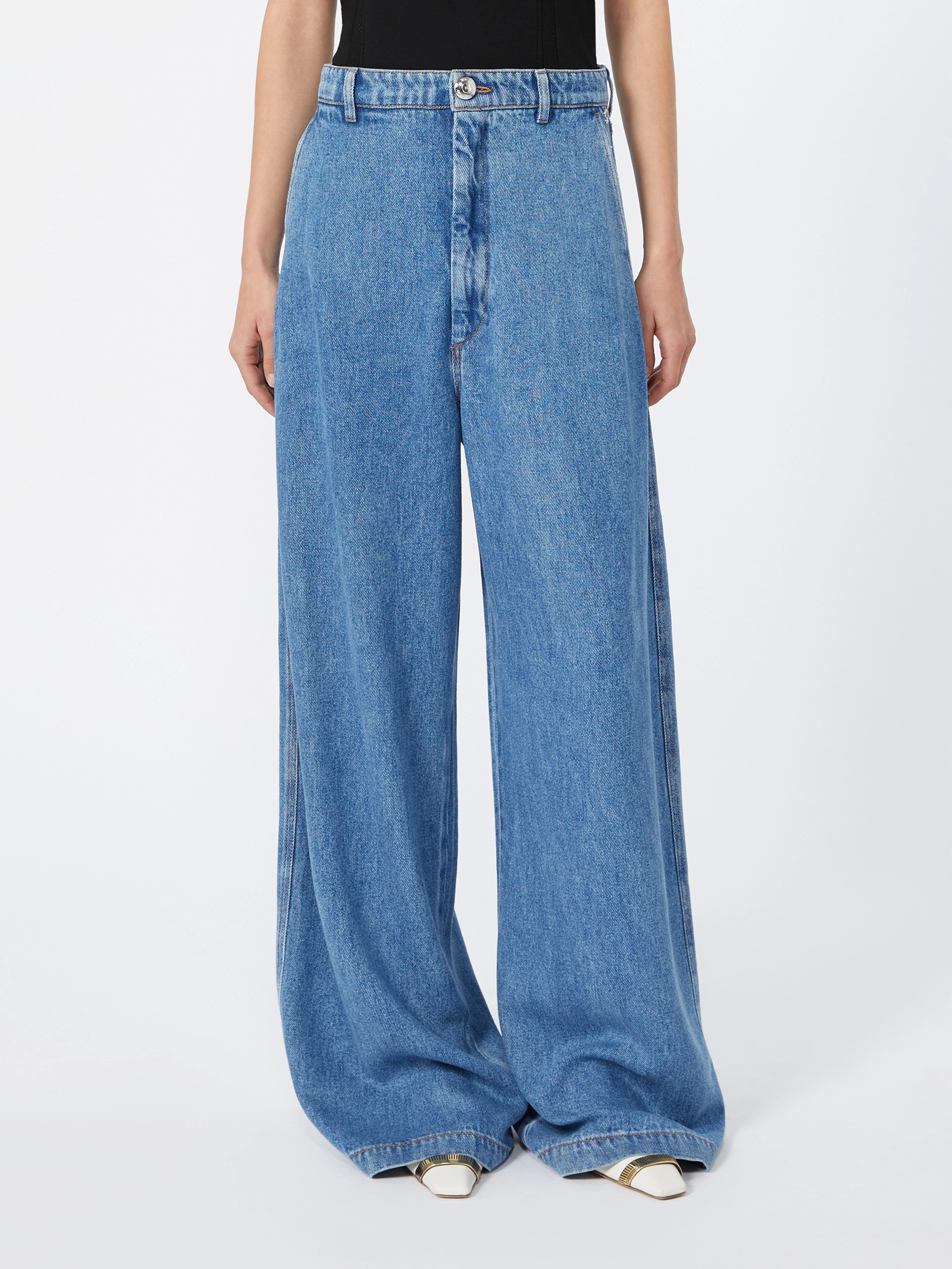 Oversized Tencel jeans - MIDNIGHTBLUE - Sportmax - 2