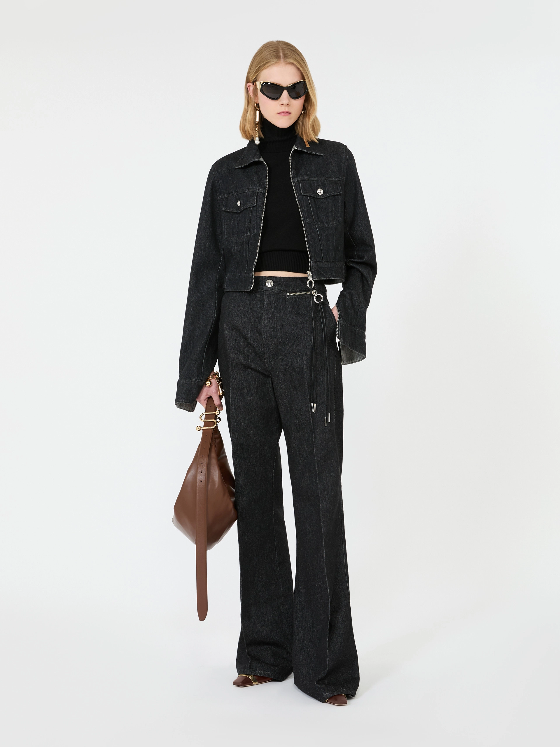 Slim flared jeans - BLACK - Sportmax