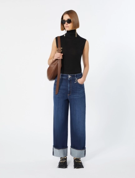 Low-rise cropped jeans - ULTRAMARINE - Sportmax