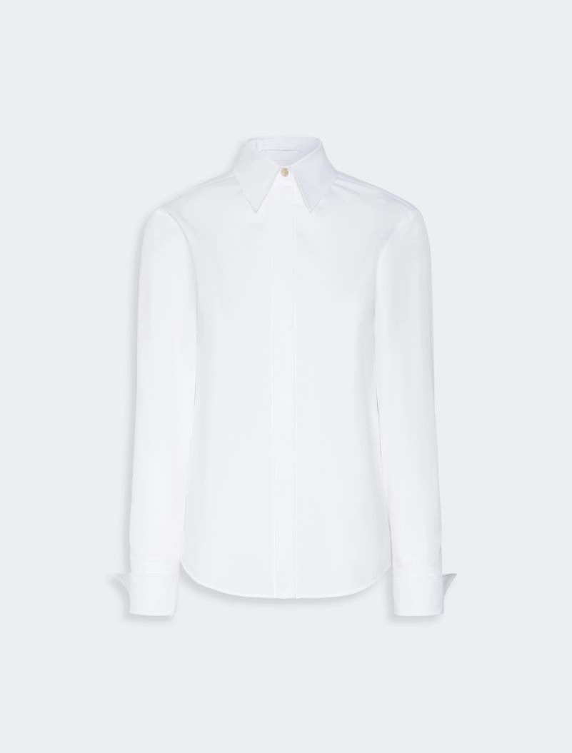 Poplin fitted-waist shirt - OPTICAL WHITE - Sportmax - 6