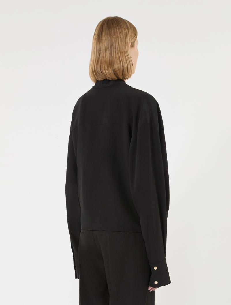 Loose-fit pure silk shirt - BLACK - Sportmax - 3