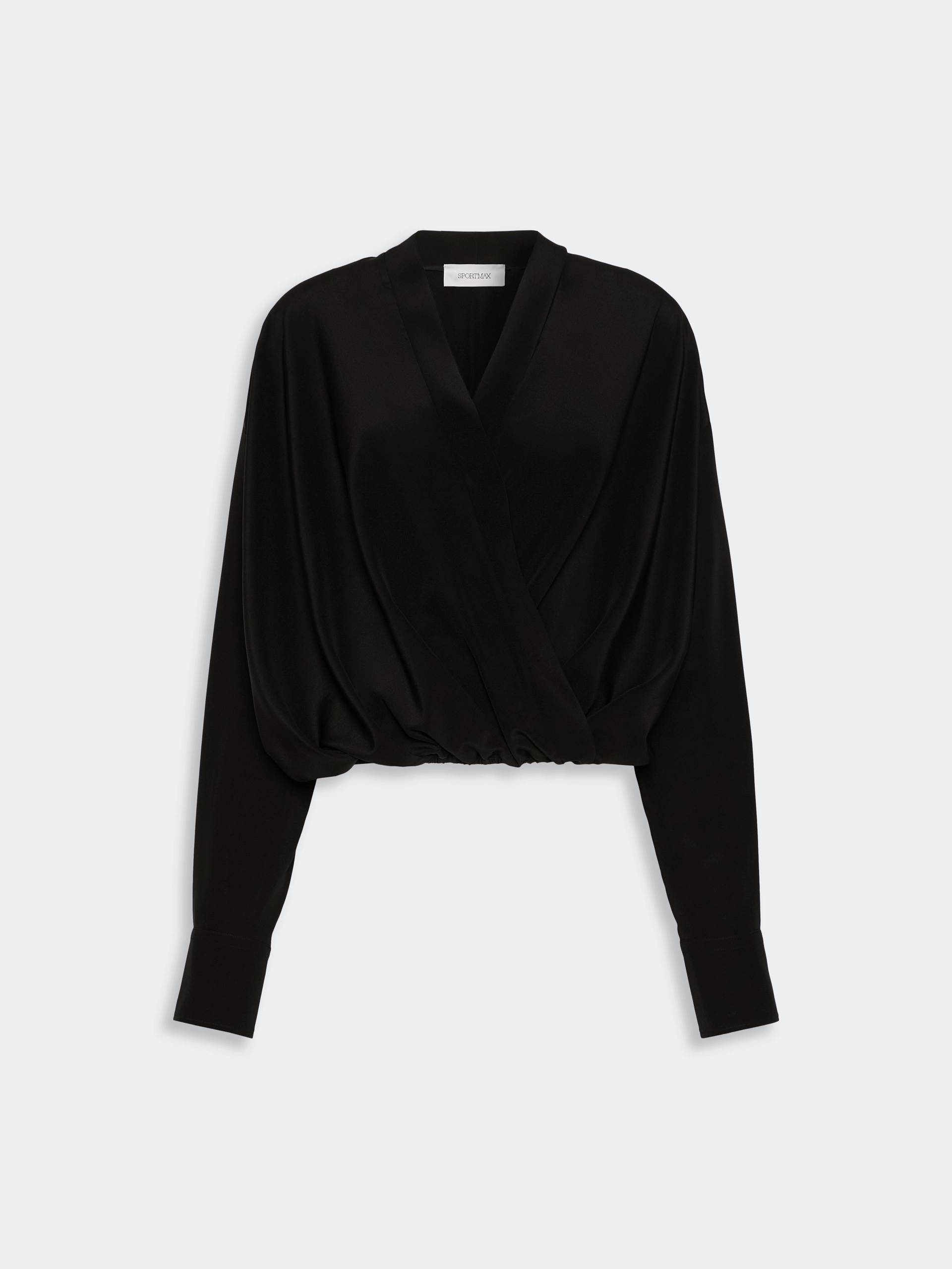 Loose-fit pure silk shirt - BLACK - Sportmax - 5