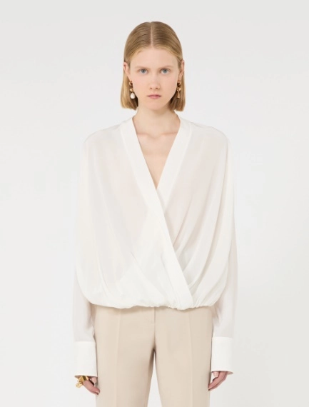 Loose-fit pure silk shirt - WHITE - Sportmax - 2