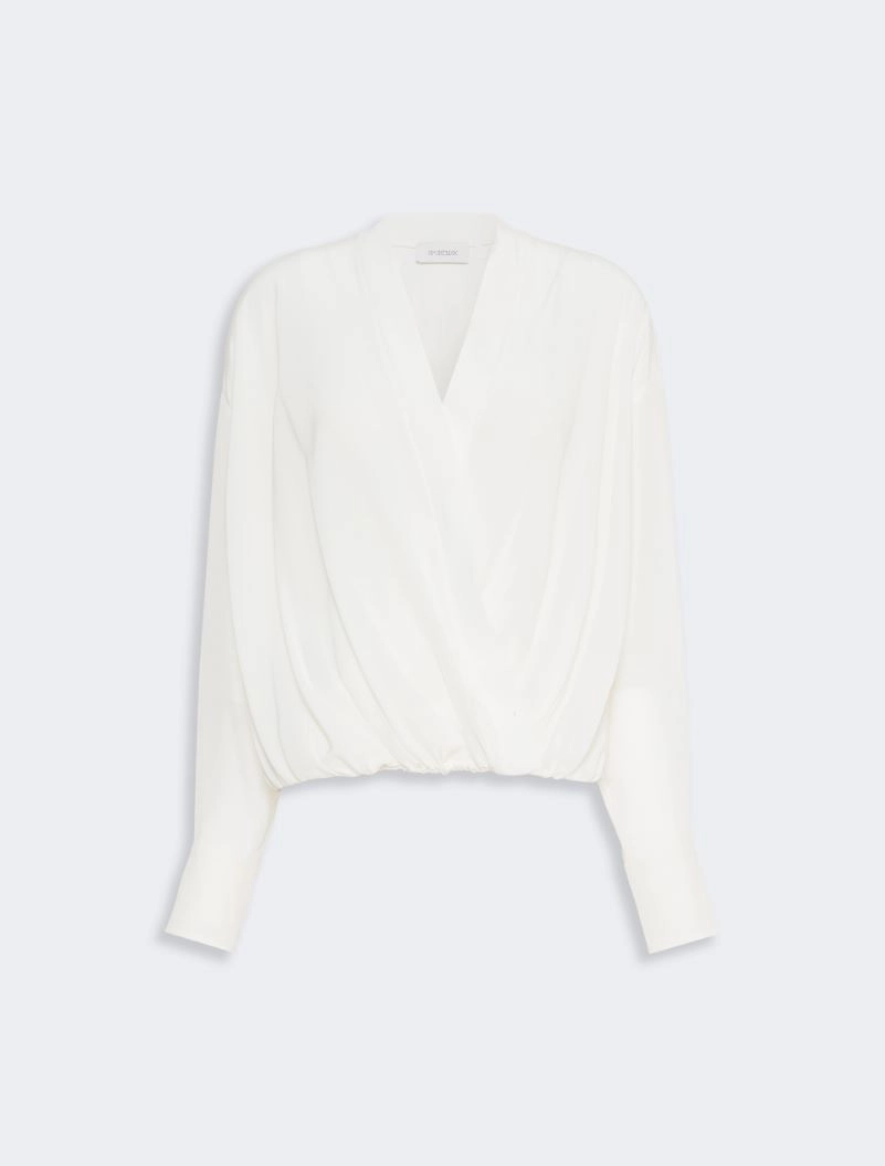Loose-fit pure silk shirt - WHITE - Sportmax - 5