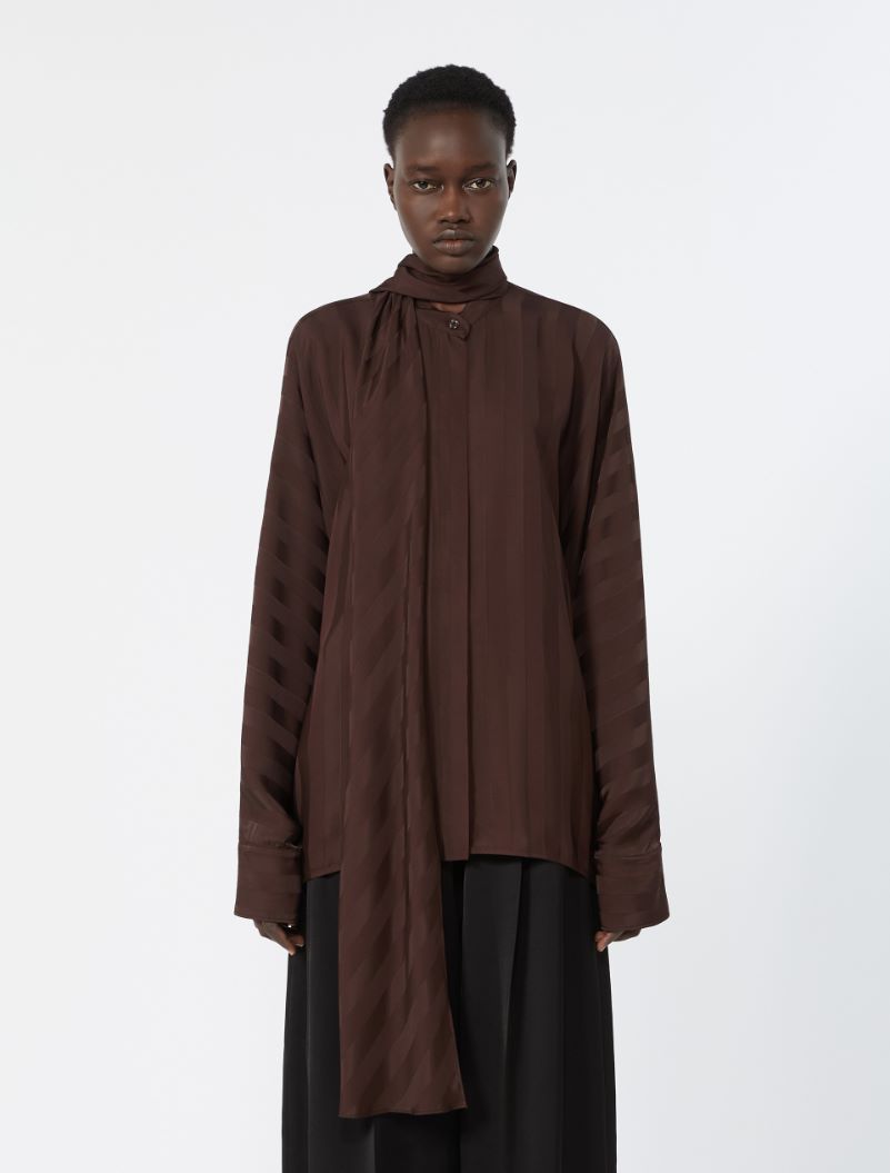 Oversized kimono shirt - CHOCOLATE - Sportmax - 2