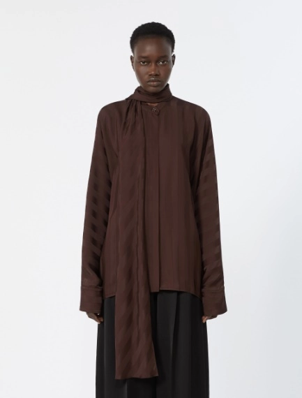 Oversized kimono shirt - CHOCOLATE - Sportmax - 2