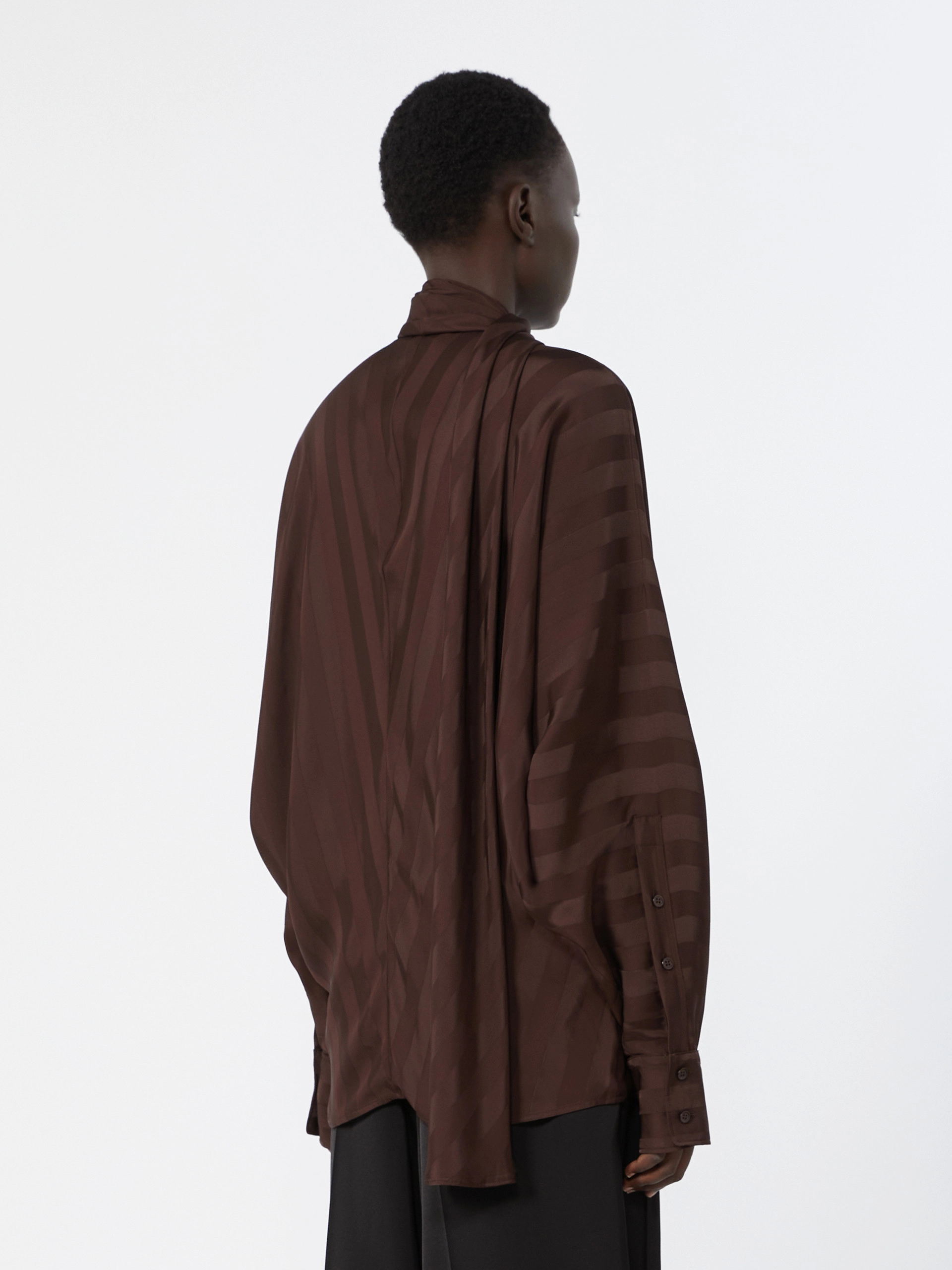 Oversized kimono shirt - CHOCOLATE - Sportmax - 3