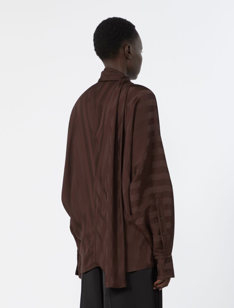 Oversized kimono shirt - CHOCOLATE - Sportmax - 3