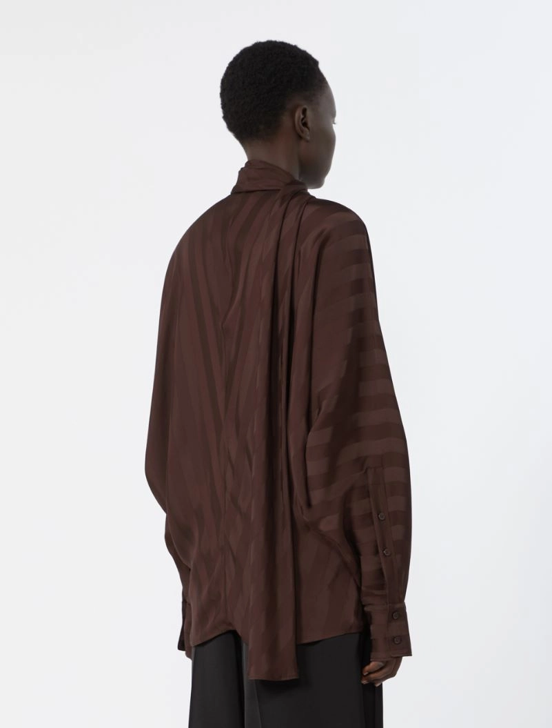 Oversized kimono shirt - CHOCOLATE - Sportmax - 3