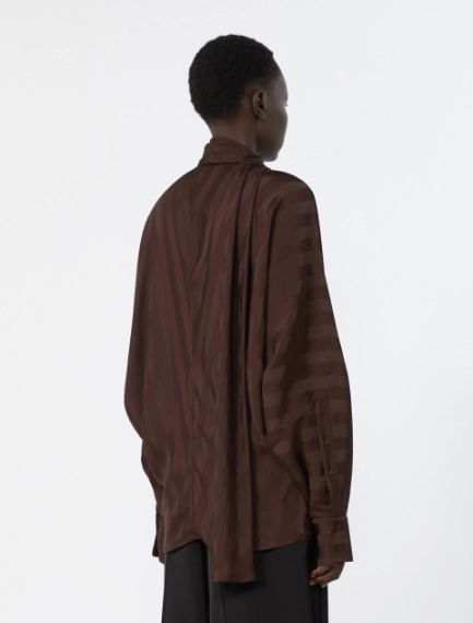 Oversized kimono shirt - CHOCOLATE - Sportmax - 3